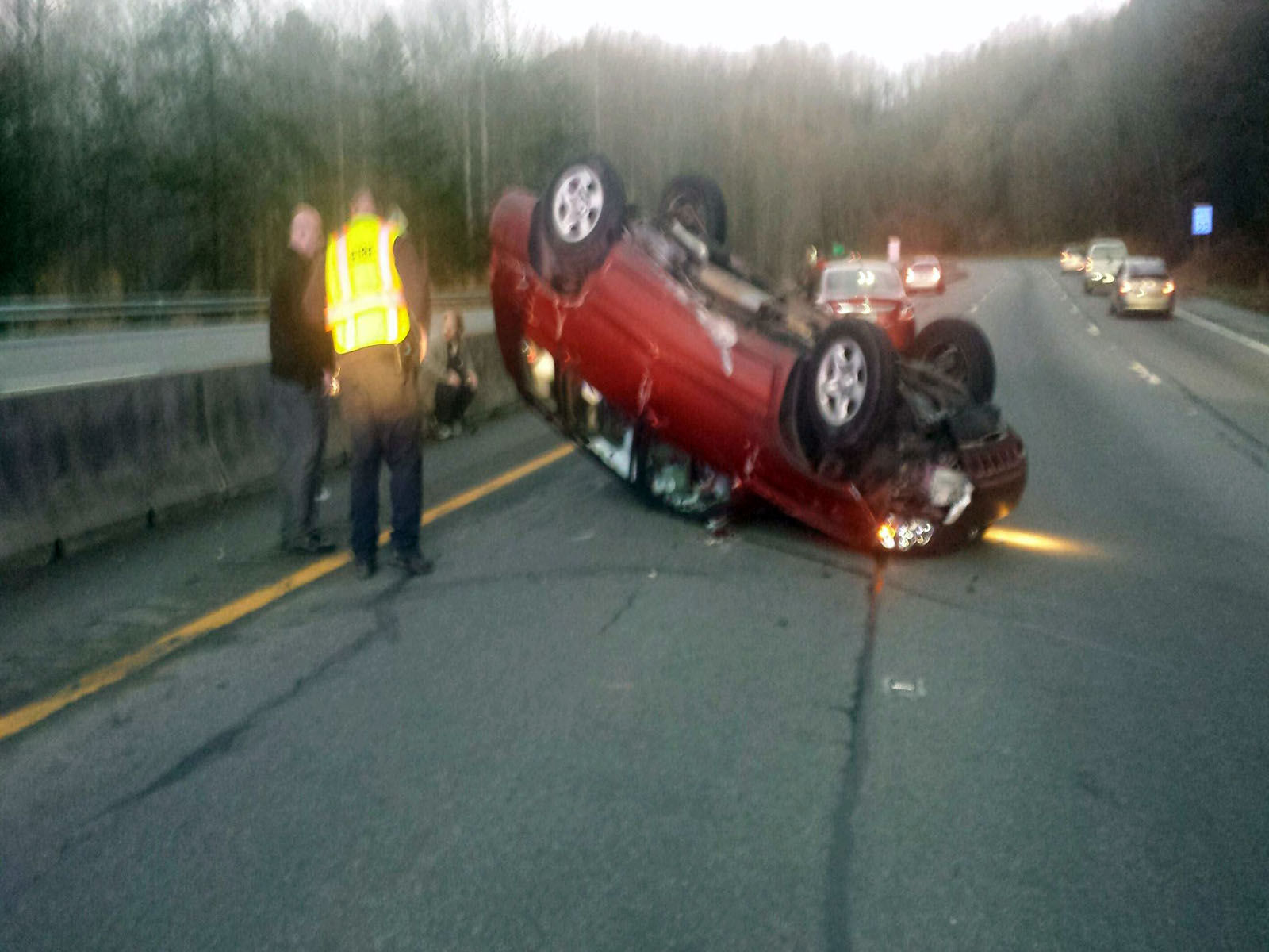 Motor vehicle collision on I-40 Tuesday morning